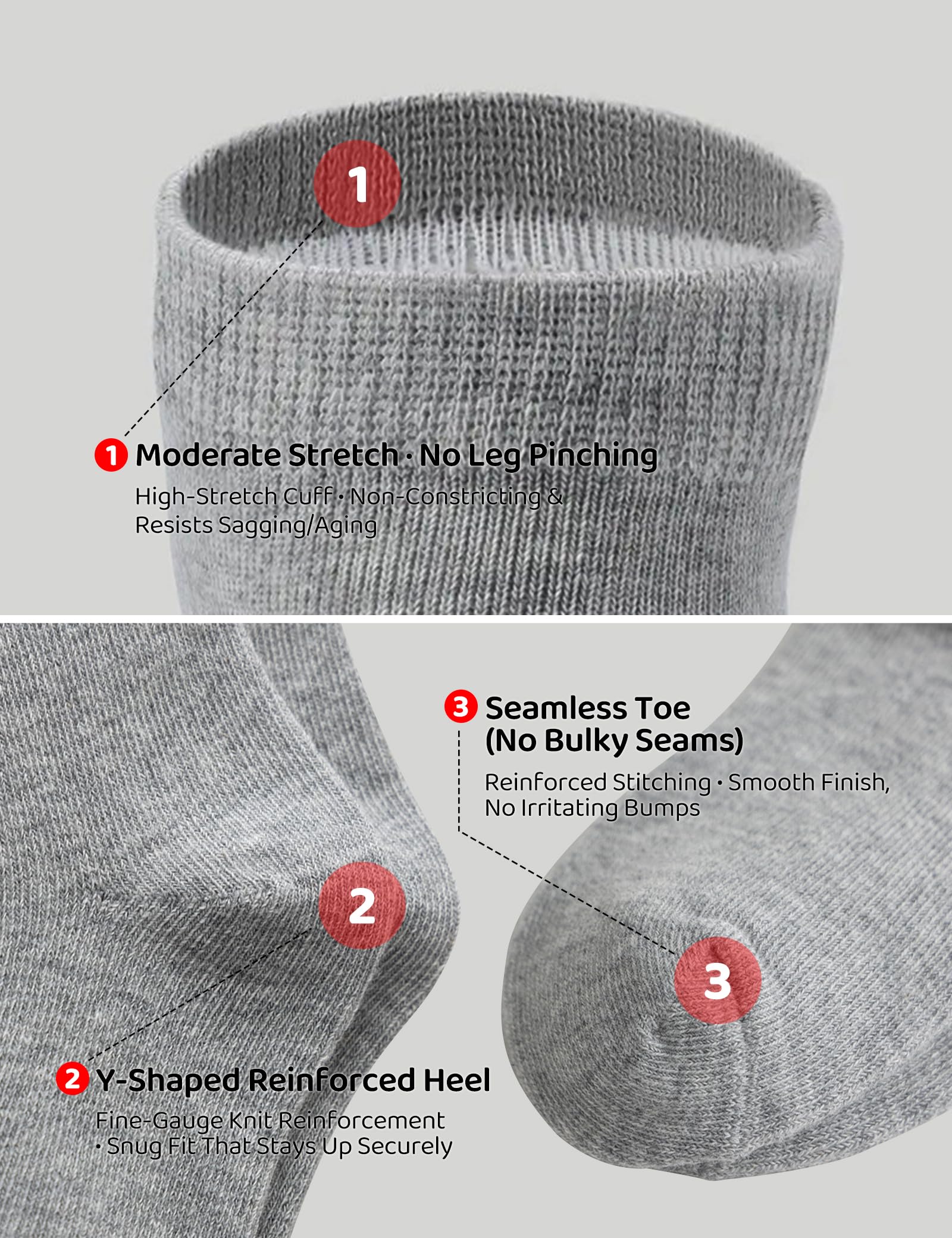 CHUNG Kids Crew Socks Cotton Boys Girls School Sox 8/10 Pack Athletic Basic Autumn Casual Sports - Image 5