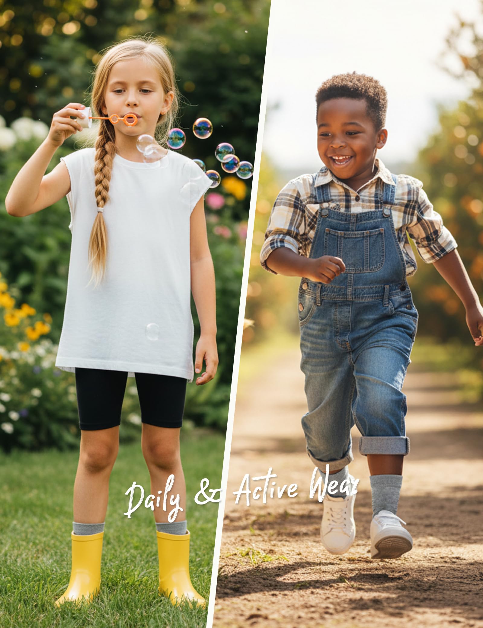 CHUNG Kids Crew Socks Cotton Boys Girls School Sox 8/10 Pack Athletic Basic Autumn Casual Sports - Image 6