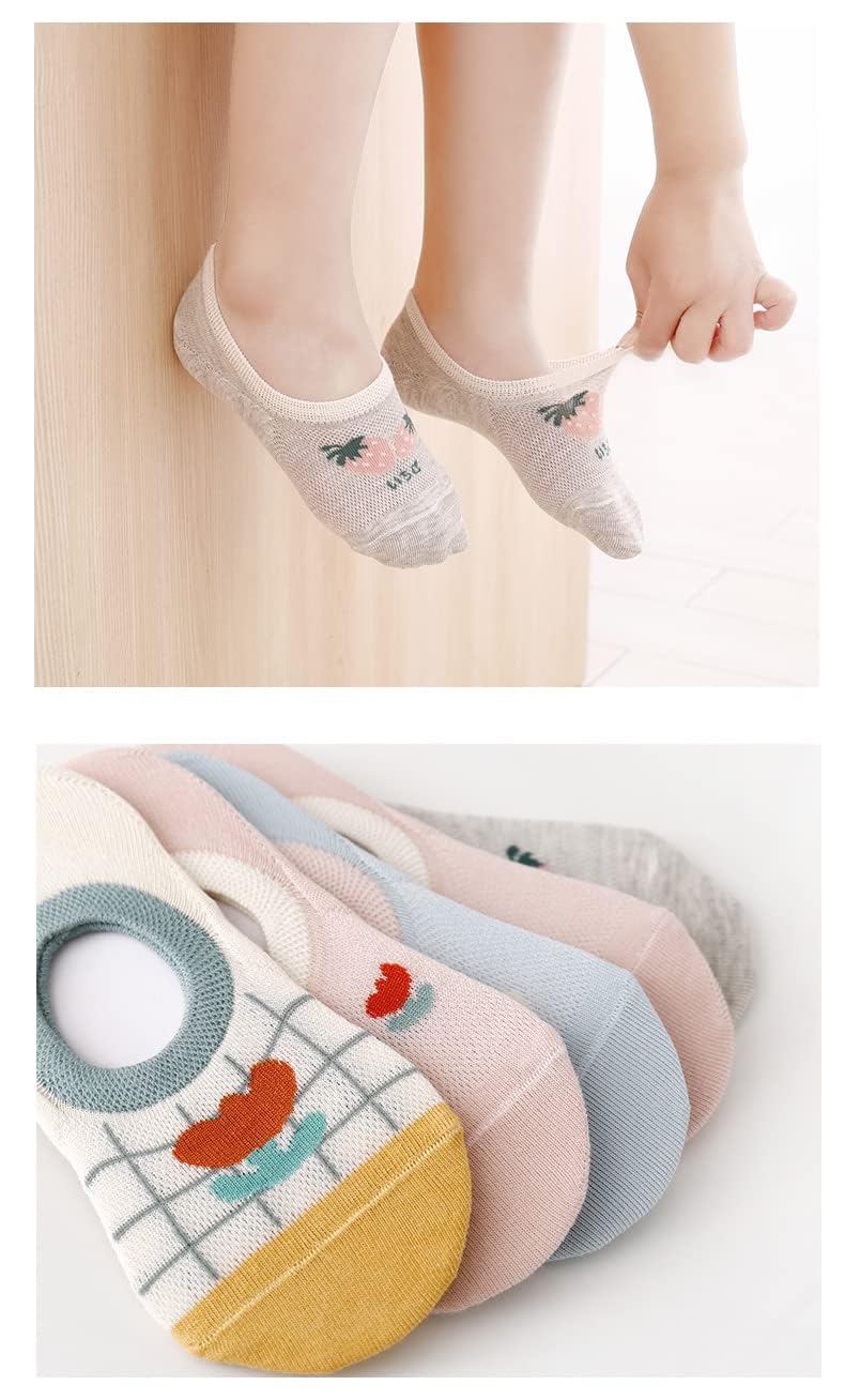 CHUNG Kids No Show Socks Cotton Liner Low Cut Sock for Boys Girls Toddler Thin 10 Pack Solid Color White Summer - Image 3