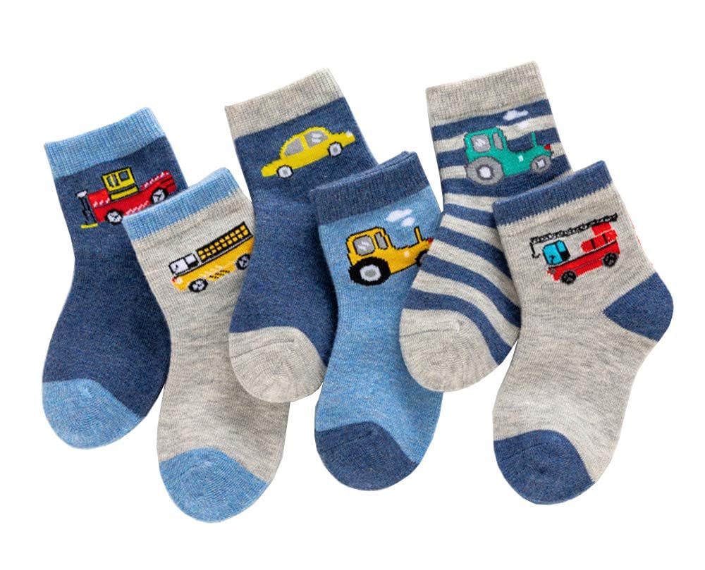 CHUNG Little Big Boys Cotton Dress Socks Crew Casual Dino Fun 2021 Spring Autumn Winter School Daily - Image 3
