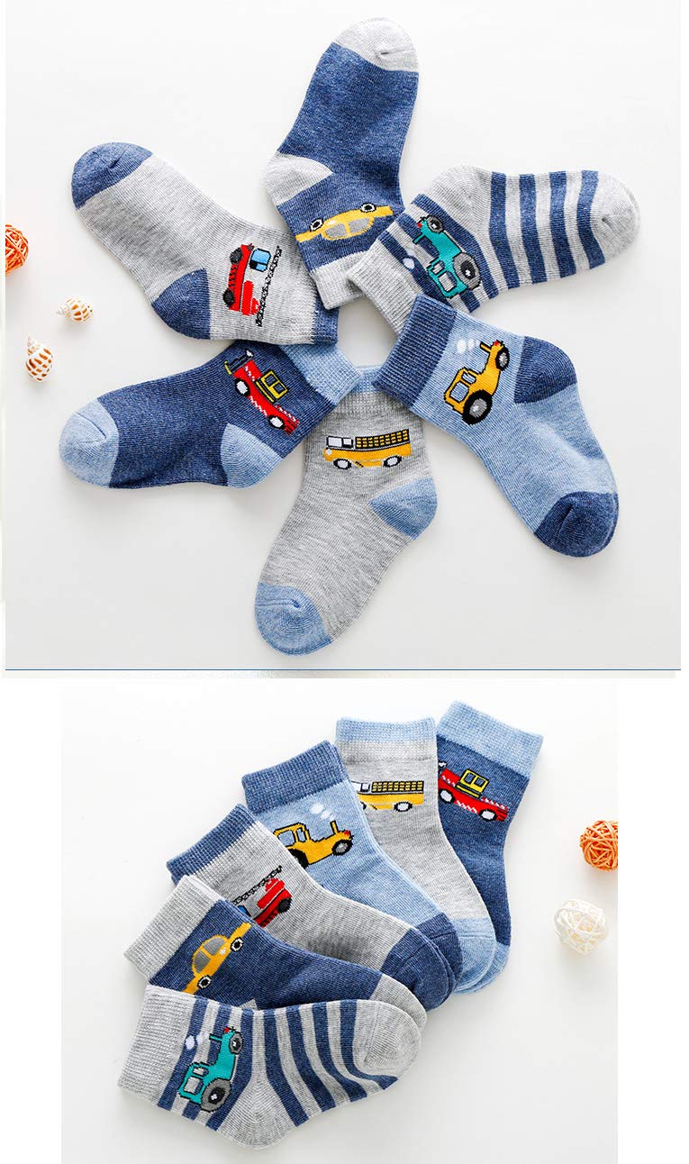 CHUNG Little Big Boys Cotton Dress Socks Crew Casual Dino Fun 2021 Spring Autumn Winter School Daily - Image 5