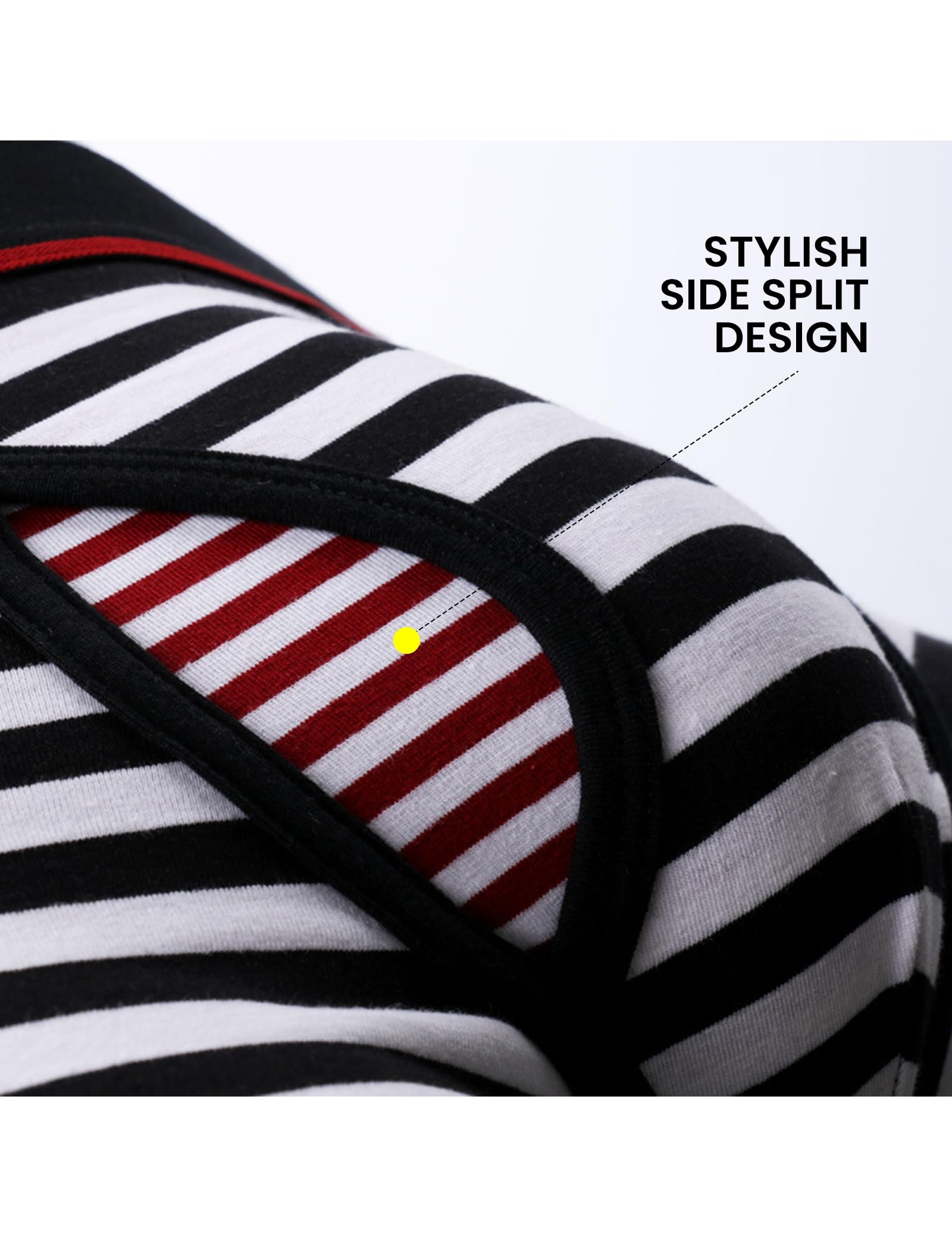 CHUNG Mens Cotton Boxer Underwear Pouch Front Fly Stripes Pattern MId-rise Soft Fashion - Image 6
