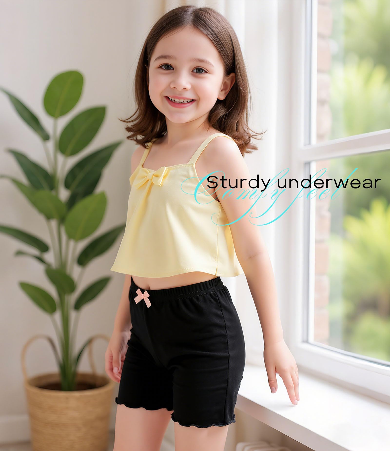 CHUNG Toddler Little Big Girls Dance Bike Play Shorts Under Dress Skirt School Uniform Underpants 4 Pack 2-9Y - Image 6