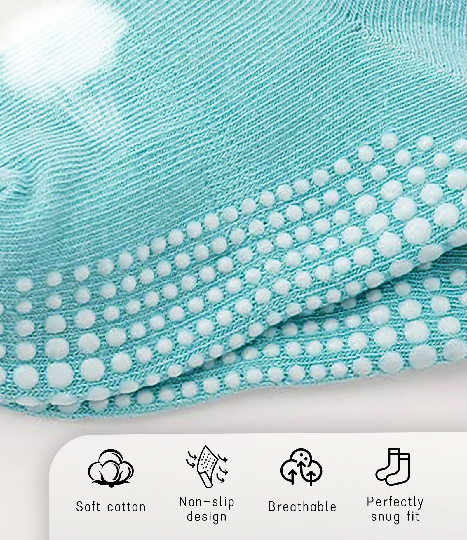 CHUNG toddler non-slip cotton socks anti skid with grip bottom Little Boys Girl Kids Children 12 pairs - Image 5