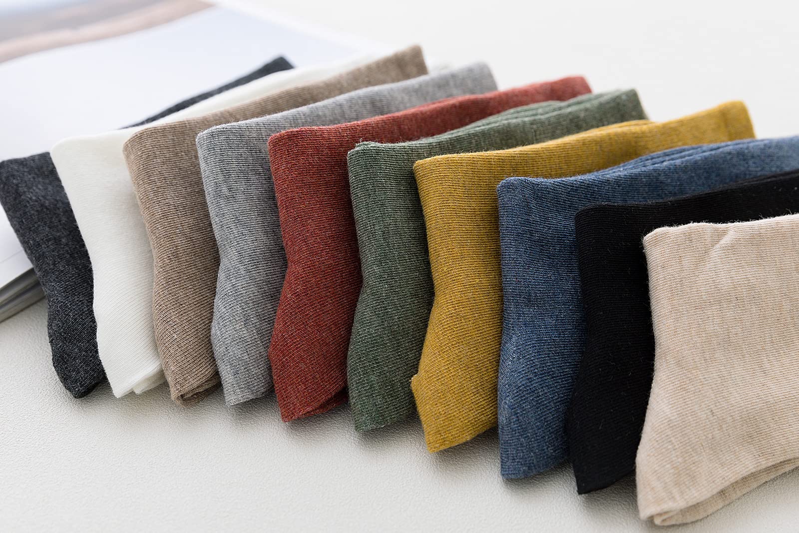 CHUNG Women Cotton Socks Crew Calf Multi-Color Solid for Students 5.5-9 Teenagers Juniors Seniors Young Lady Girls - Image 4