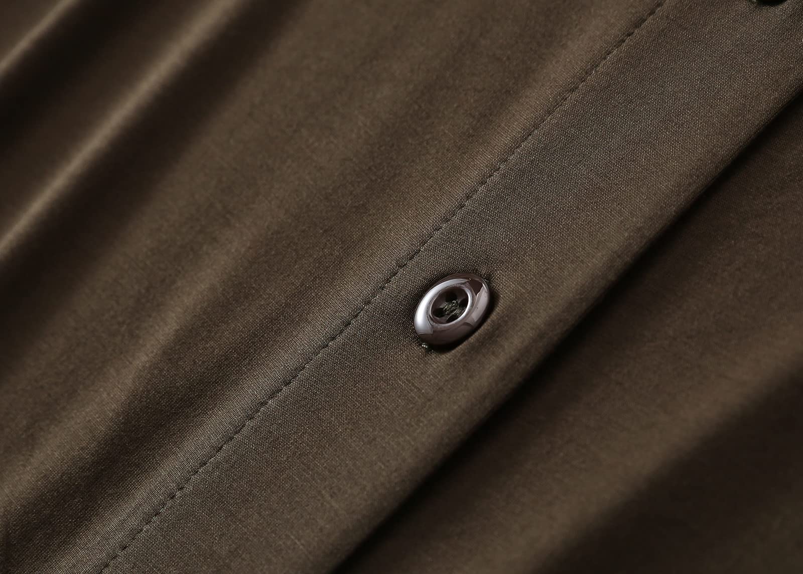 CHUNG Women Nightgown Loose Fit NightShirt Front Open Button Down Pajamas Nightdress Short Sleeve Sleepwear Under Knee Gown - Image 7