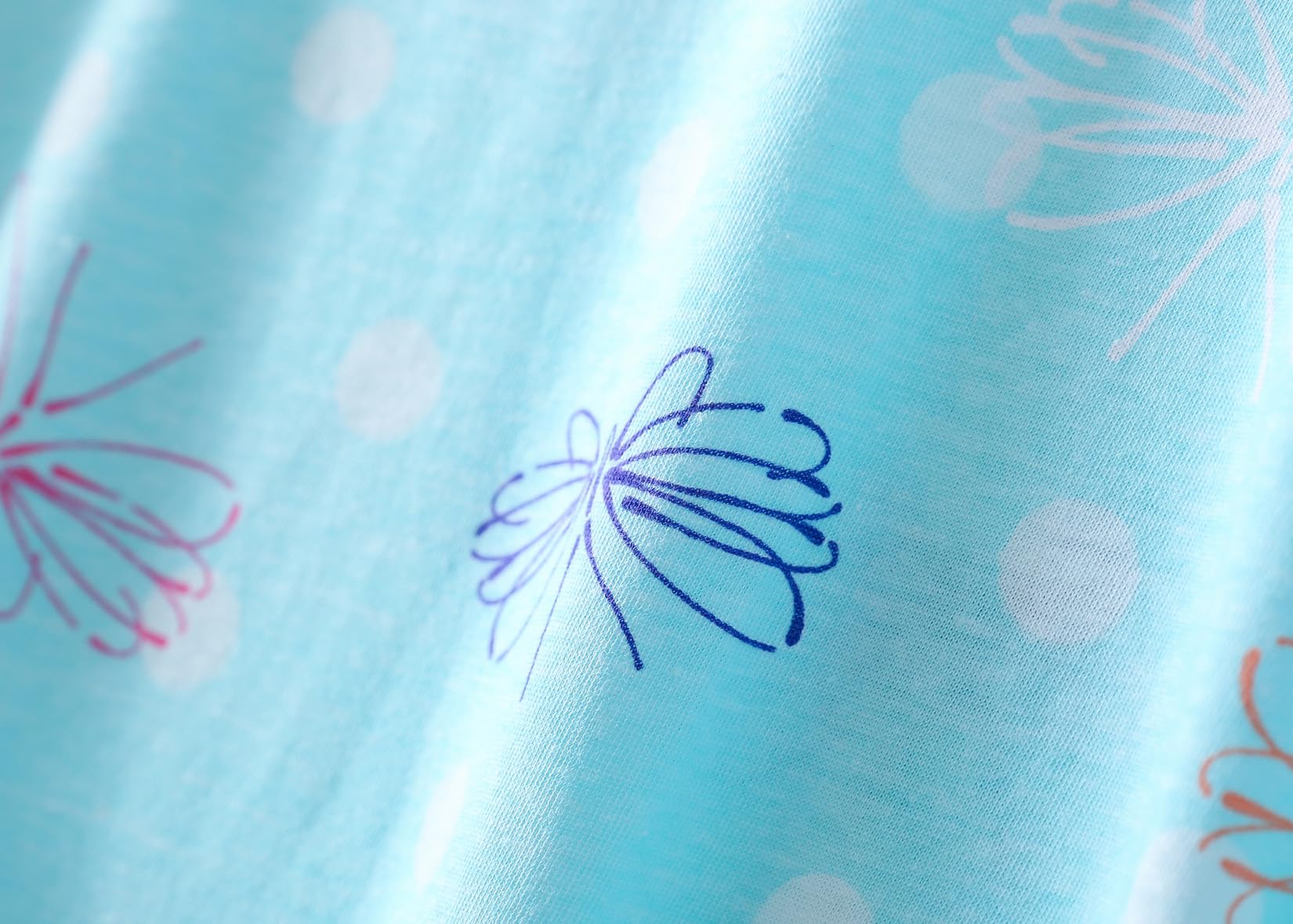 CHUNG Women Nightgowns Cotton Sleepwear Ladies Sleep Shirt Nighties Short Sleeve Cute Pattern Print Casual Sleepdress - Image 6