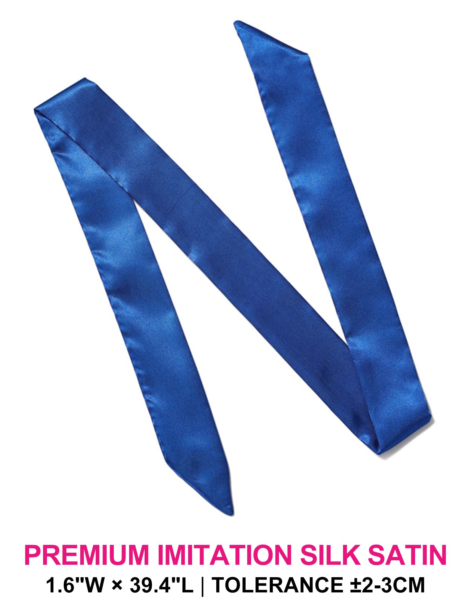 CHUNG Women Satin Skinny Scarf Neckchief Solid Pattern Handbag Hair Band Wrap Purse Ribbon Decoration Accessary - Image 3