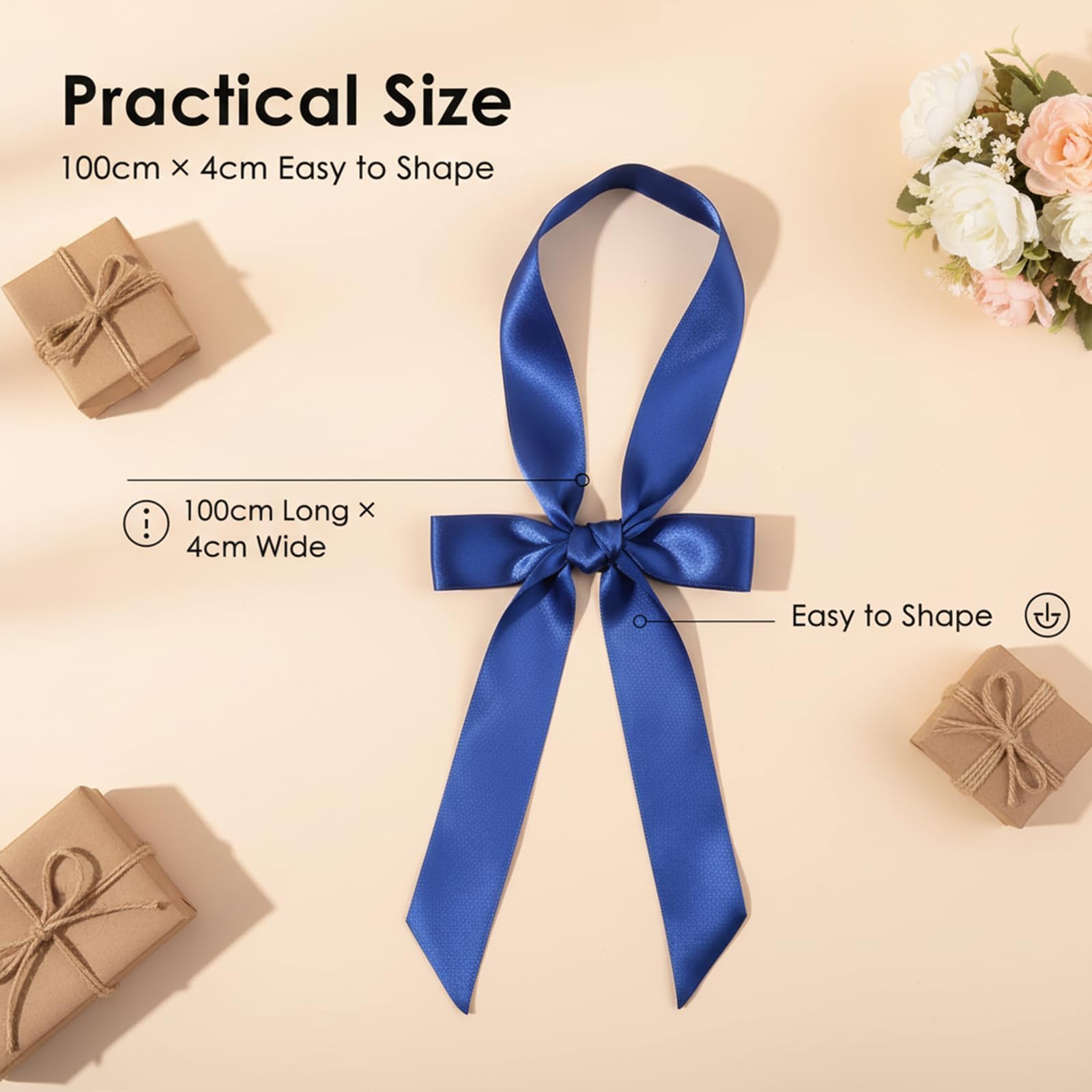 CHUNG Women Satin Skinny Scarf Neckchief Solid Pattern Handbag Hair Band Wrap Purse Ribbon Decoration Accessary - Image 9