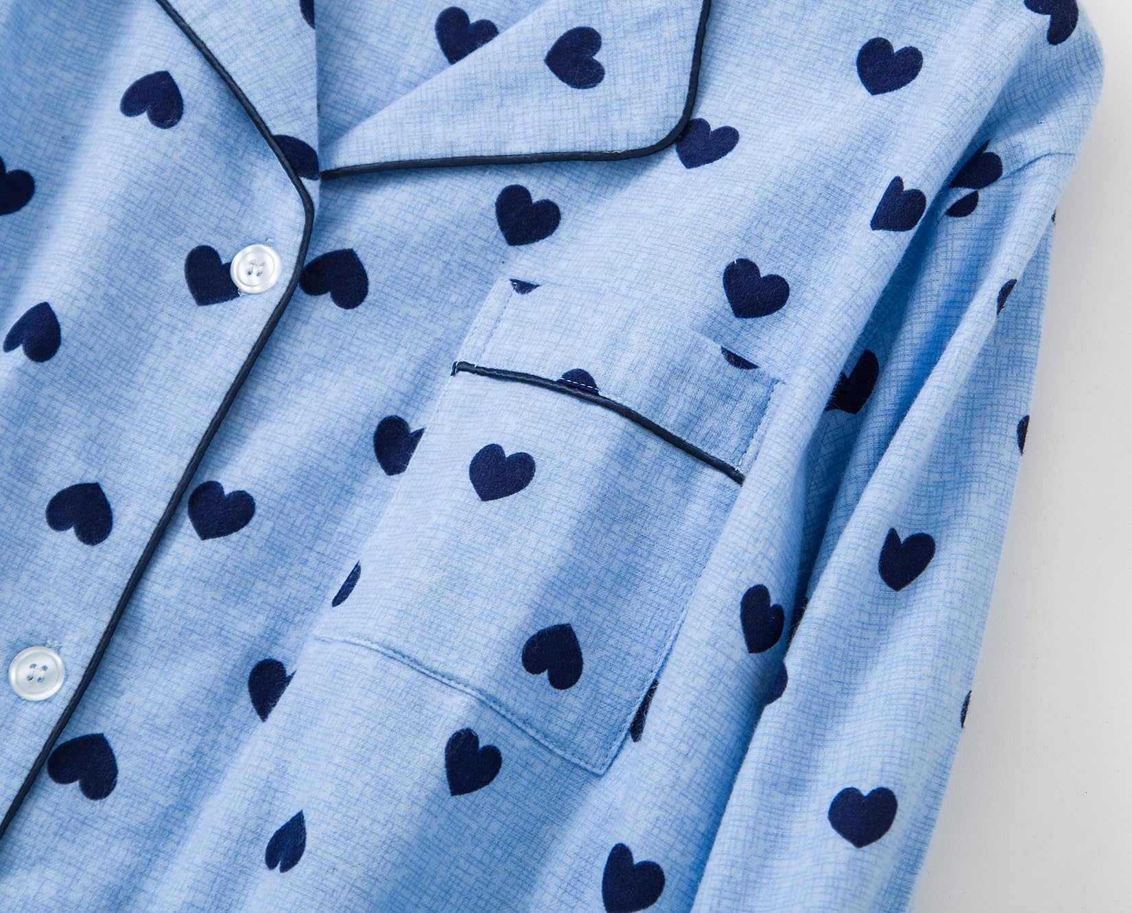 CHUNG Women Sleepshirt Flannel Cotton Nightshirt Plaid Nightgowns Long Sleeve Button Down Pajamas Sleepwear Plus Size - Image 6